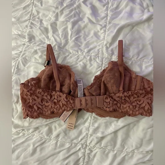 NWT Victoria's Secret Pink Lace Unlined Bra 34C - Picture 3 of 6